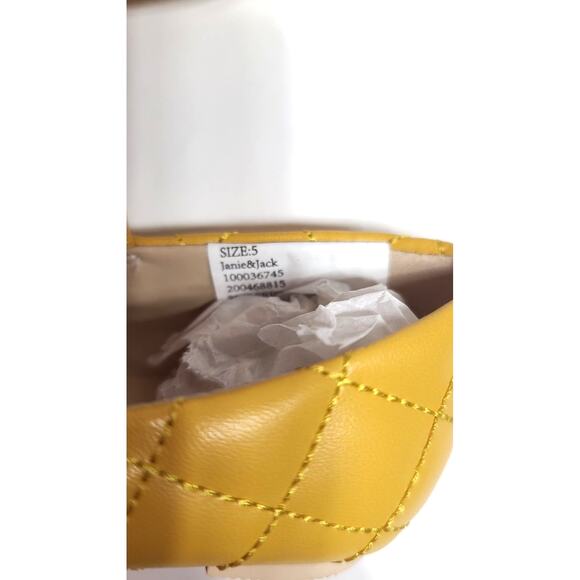 Janie and Jack yellow many jane ballet flats toddler girls size 5 - Picture 7 of 7